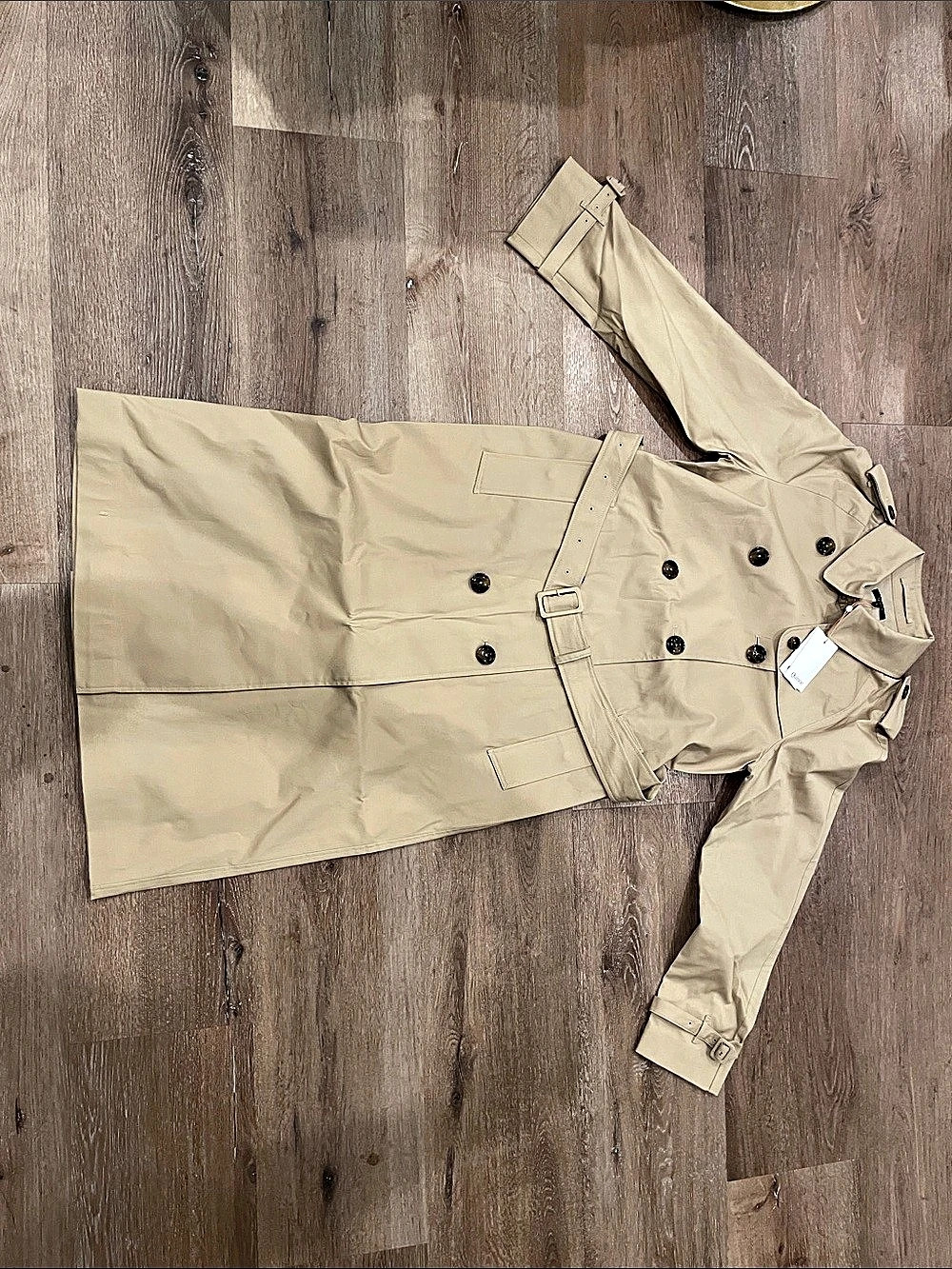 Quince Organic Cotton trench in Beige Size Large